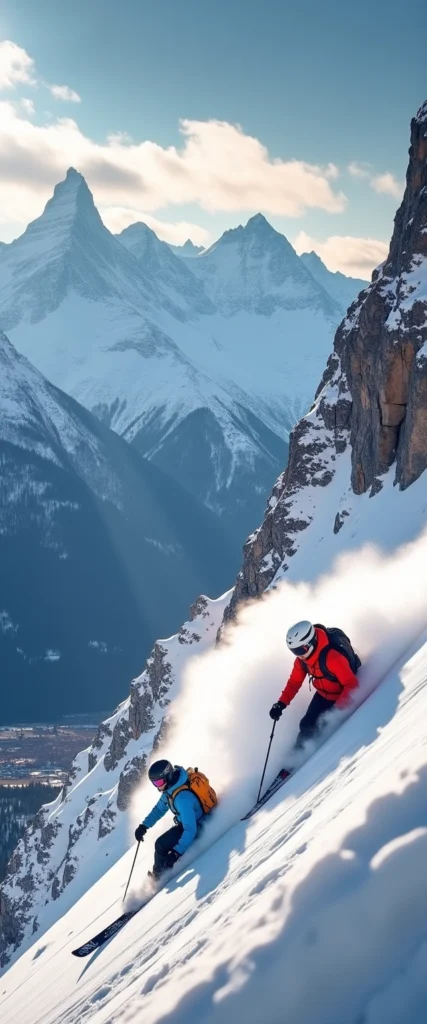 ski alpin au freeride